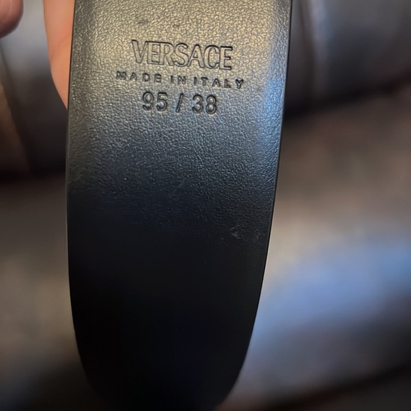 Versace unisex La medusa La Greca monogram leather logo belt NEW - Picture 6 of 6